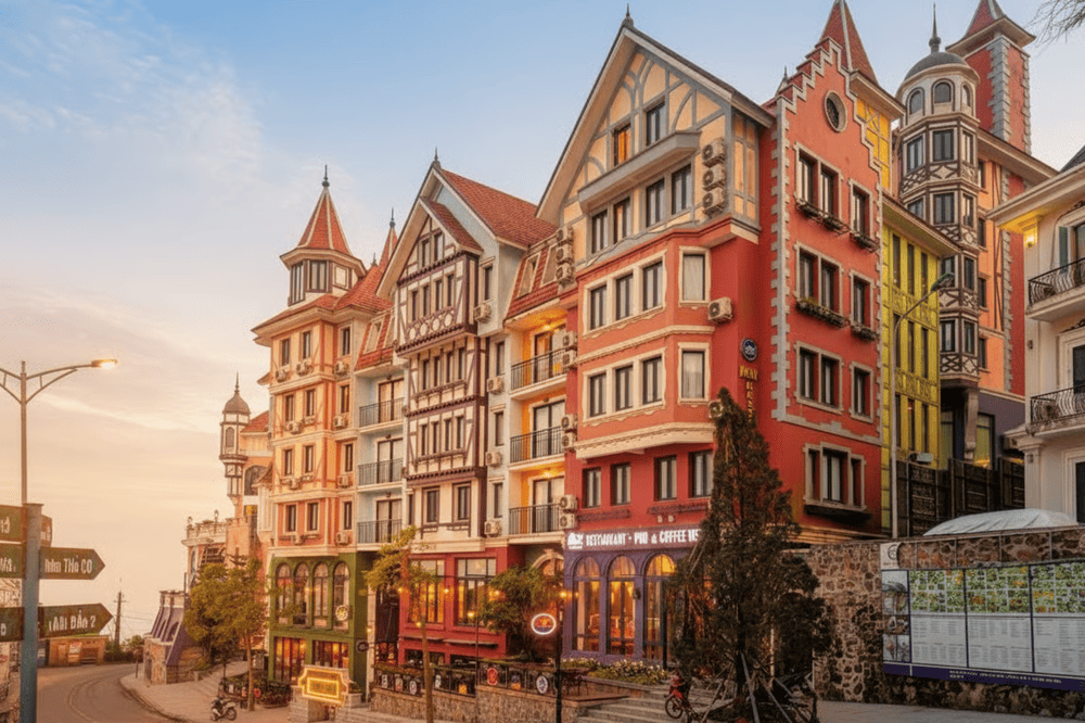 Dãy nhà đầy màu sắc tại Tam Đảo